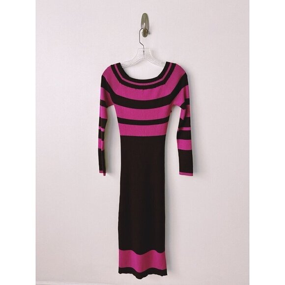 NWT Anthropologie Le Superbe Fall In Rib Midi Dress XS Knit Reversible Pink $295 - Picture 9 of 11
